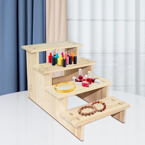 Vaveren Suporte de exibição de madeira, rack de joias, decoração, luminárias colecionáveis, exposito