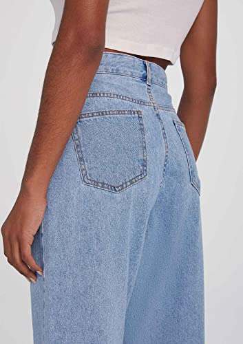 Calça Jeans Feminina Cintura Alta Reta