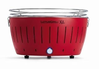 LotusGrill XL (Feuerrot) der raucharme Holzkohlegrill/Tischgrill in verschiedenen fröhlichen