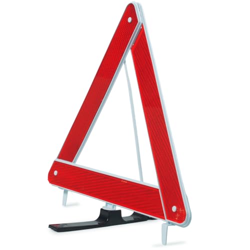 Triângulo de Sinalização de Segurança Desmontável Universal com Base, Vermelho