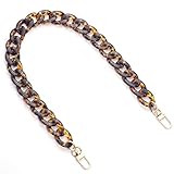 AUMEY Acrylic Chain For Purse handbag Replacement Strap Leopard Decorative Chain DIY (SZL03-Leopard print)