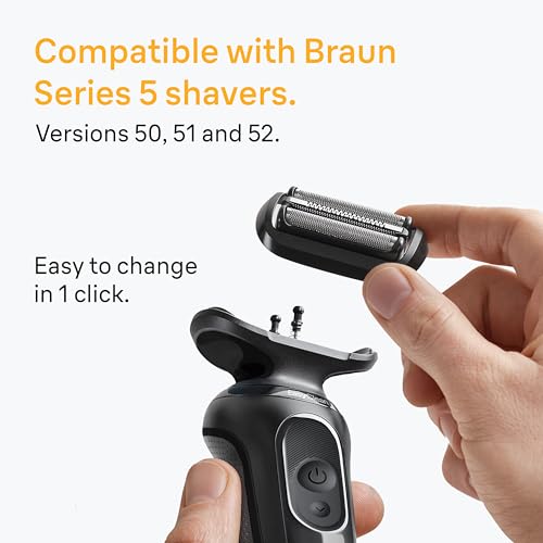 Braun Series 5 Electric Shaver Replacement Head, Easily Attach Your Shaver Head for a Shave as efficient as Day one, Compatible with New Generation Series 5 Shavers, 54B, Black - image 3