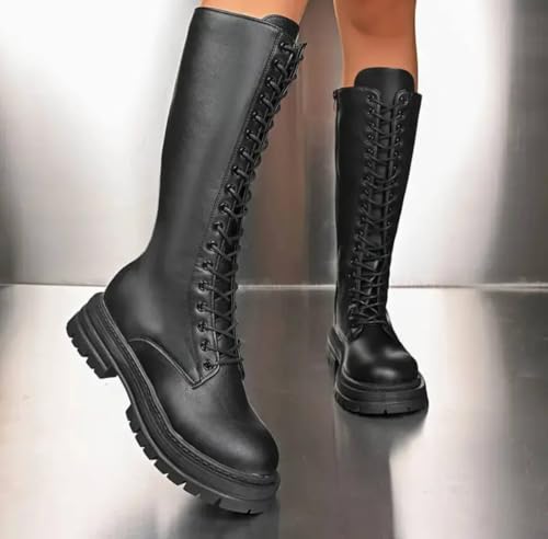 بوت حريمي طويل شتوي، لون أسود، متعدد المقاسات، مناسب للشتاء (مقاس 39, مناسب)