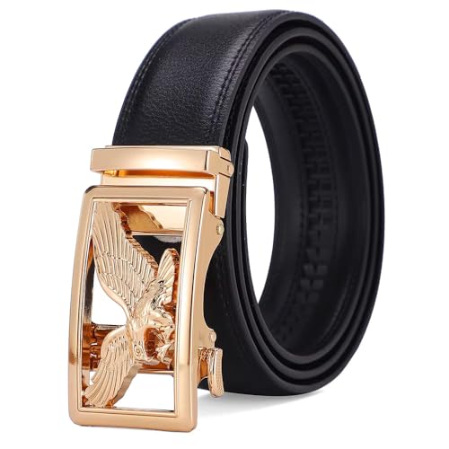 Image of WildHorn Men's Genuine Leather Belt for Men| Premium Auto-Lock Buckle | Adjustable up to 48 inch | Formal & Casual Wear | Micro-Adjust Fit | Stylish Gift Box Included