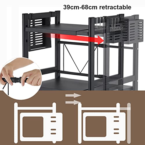 Étagère de rangement réglable micro-ondes pour organiser un petit comptoir - 5