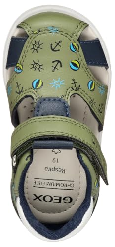 Geox Chłopiec B Sandały Zapito Boy, Pistachio Navy, 26 EU