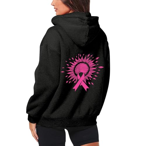 Sweat Octobre Rose pour Homme et Femme avec Cordon et Poche Pratique - 3