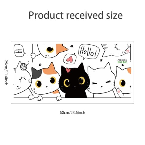Vinilo Decorativo Lisa para Puerta con Diseño de Gatito miniatura 6