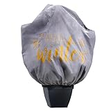 Windhager Winter Deko-Haube Protect XL 'Hello Winter', 1,1 x 1,1 m, Grau-Blau, 50 g/m², Winterschutz für Pflanzen, Kälteschutz, Frostschutz, Vlieshaube, Pflanzenabdeckung Winter, UV-stabilisiert