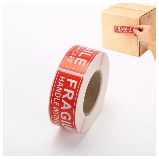 1 RollFragile Stickers for Shipping, Fragile Stickers for Moving Labels for Boxes, Fragile Handle with Care Warning Stickerss, for Packing Warning Labels