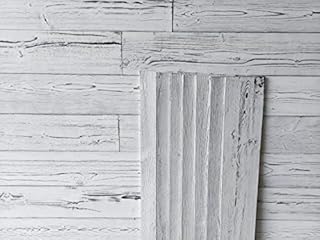 COLAMO 10pack White-Washed Weathered Real Pine Wood Peel and Stick Backs...