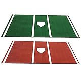 Cimarron Sports Outdoor Practice Pro 7x12 Home Plate Mat W Inlaid Home Plate - Green