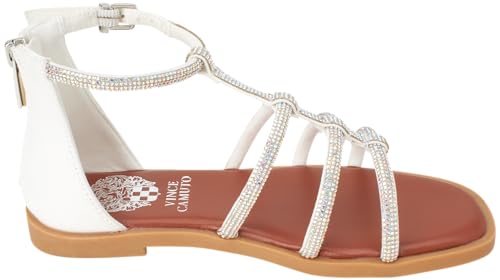 Vince Camuto Girls' Sandals - Open Toe Summer Strappy Flat Dress Gladiator Sandals with Adjustable Buckle Closure and Zipper3