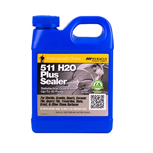 Miracle Sealants 511 H2O Plus Advanced Penetrating Sealer for Countertops, Stone, Tile & Grout, Quart by Miracle Sealants - Used condition - US$28.14
