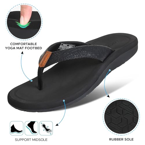 AEROTHOTIC Womens Flip Flops Arch Support Slip On Recovery Plantar Fasciitis Relief Orthotic Slippers – Lightweight Thong Cushioning Sandals Women – Indoor Outdoor Beach Yoga Mat Footbed Footwear4