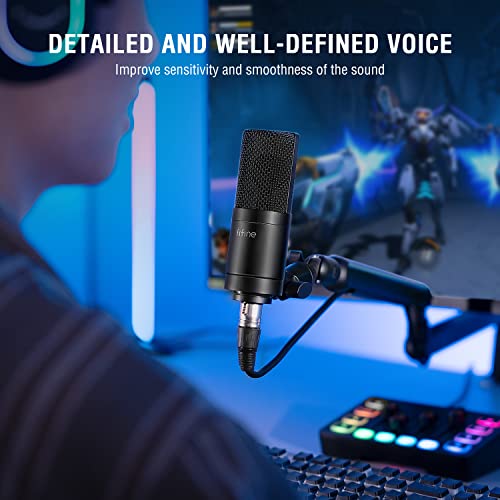 Fifine ABCD2303669C Xlr Microphone, Condenser Podcast Mic For Recording, Vocal thumb #3