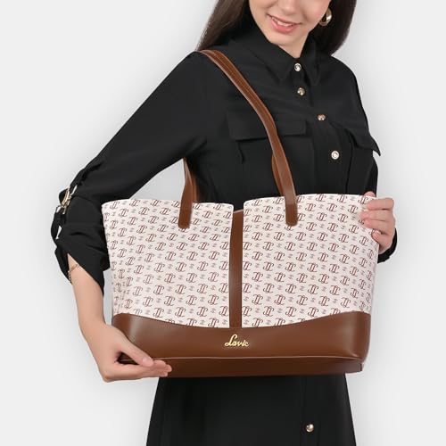 Image of Lavie Women's Mono LL Samara Tote Bag for Women | Tote Handbag for Work | Ladies purse | Stylish Shoulder Bag | Gift for Women