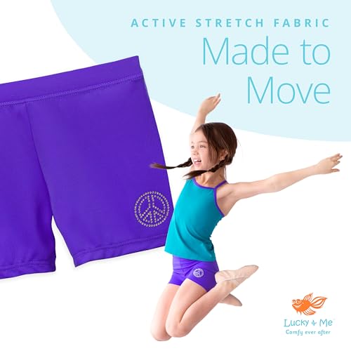 Lucky & Me Girls Dance Shorts for Gymnastics & Dancewear, Ella 3 Pack, Rosey Posey Size 7-8 Years by Lucky & Me - Image 2