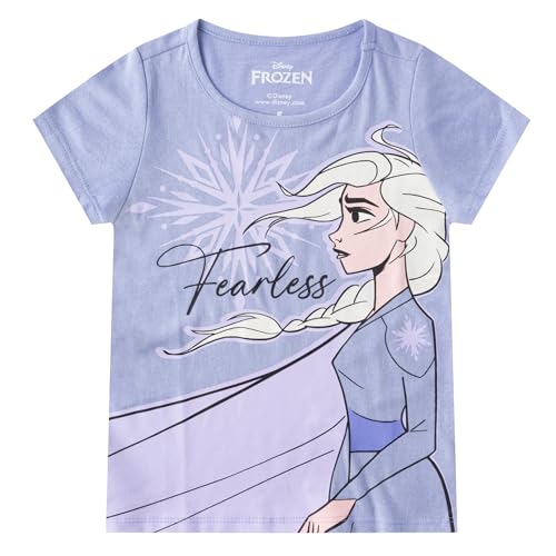 Disney Frozen Elsa and Anna Girls 3 Pack Short Sleeve T-Shirt for Toddler and Big Kids3