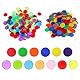PNPGDYK 200 Stück Bingo Chips, Bingo Zählchips, Bunte Plastik Runde Mahjong Token Spiel Token Poker Token für Spiel Poker (2 Modelle)