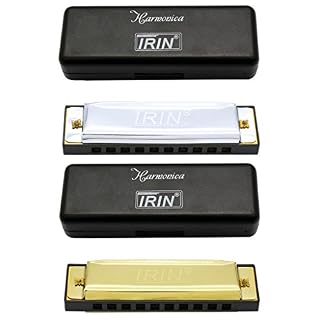 JIKALS Key of c Diatonic Harmonica en Acier Inoxydable 10 Trou de la corba jiangzhongpeng - Les Beatles, Paul McCartney, John Lennon, RIngo Starr, George Harrison