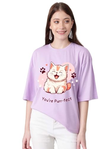Image of KOTTY Women's Solid Oversized Fit T-Shirt