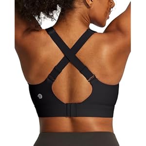 IUGA High Support Sports Bras for Women High Impact Sports Bra Adjustable Criss Cross Back Yoga Workout Bra with Molded Cup