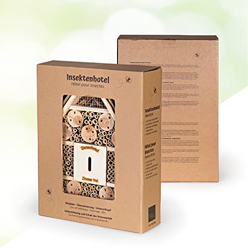 Foto von CULT at home Insektenhotel und Nistkasten Höhe 38 cm - Schmetterlingshaus Marienkäferhotel Bienenhotel aus Holz