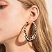 PLwelth Leopard Print Hoop Earrings for Women Chunky Large Gold Cheetah Print Hoop Earrings Statement Hip Hop Earring Trendy Leopard Dangle Drop Earring 80s 90s Jewelry Gifts Party Custom Accessories
