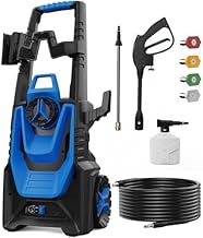 Pressure Washer -5000PSI Power Washer 500ML Foam Canno with Pressure Washers 4 Quick Connect Nozzles for Cars Patios Driveway