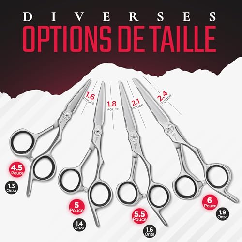 Ciseaux coiffure professionnel main gauche Fagaci acier japonais 6 pouces
