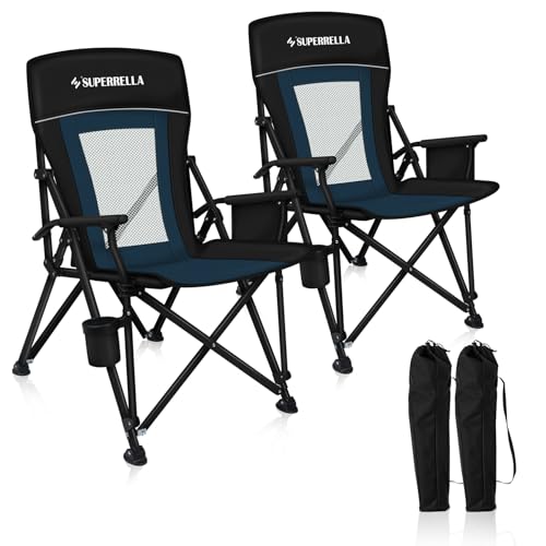 Superrella Camping Chair Portable Folding Lawn Chair...