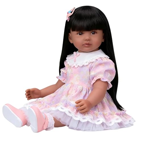 Muñeca Reborn Toddler Negra 24 Pulgadas miniatura 3
