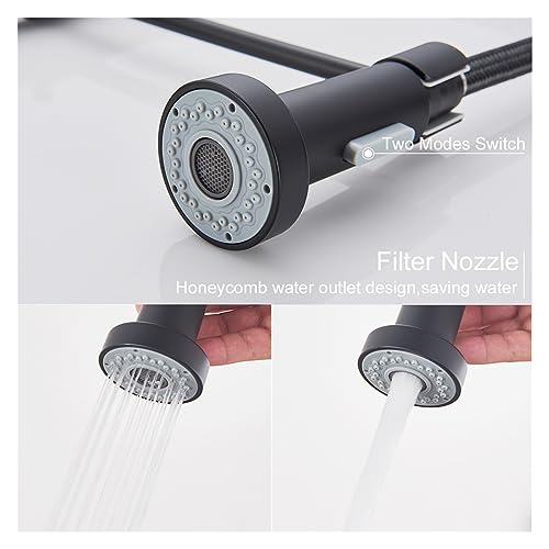 Grifo de fregadero mate con grúa monomando de agua fría y caliente 4