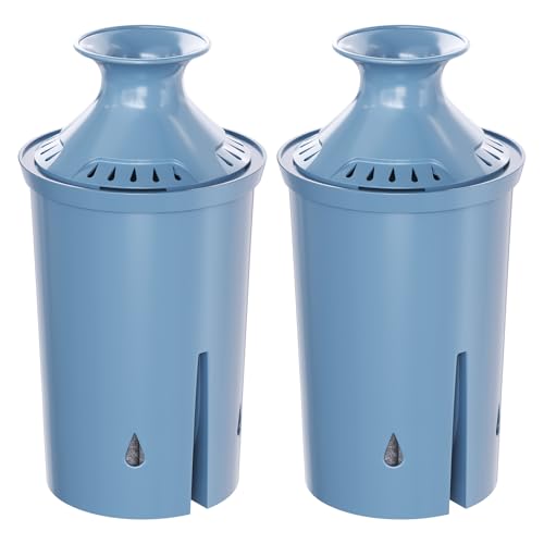 Fil-Fresh 2-Pack Replacement Water Filter for Brita Pitchers and Dispensers Replaces BritaElite Water Filter NSF 53 & 42 Certified Reduce Lead Chlorine Heavy Metals Lasts 6-Month