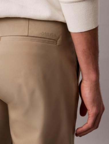 Image of Calvin Klein Men's Modern Stretch Chino Wrinkle Resistant Pants