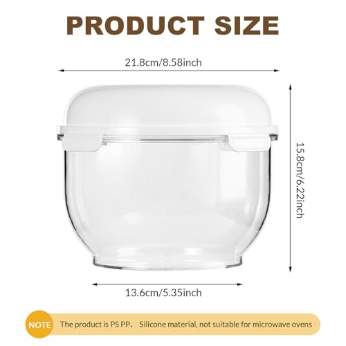 Recipiente para masa de pan de 3L que evita que la masa se seque al fermentar 4