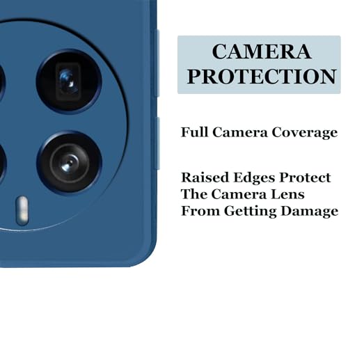 Image of A rtistque Liquid Silicone Back Cover Case for Realme 12 Pro 5G Shockproof TPU Soft Flexible with Camera Protection - Blue