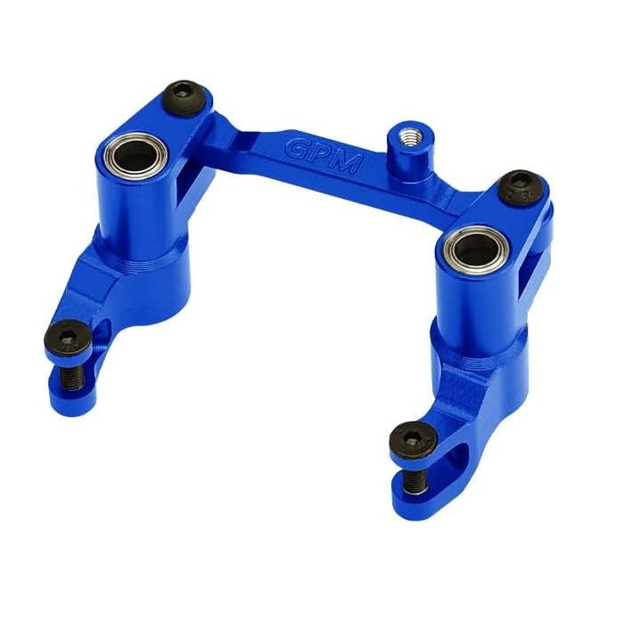 Aluminum 7075 Alloy Front Bellcrank Steering Assembly for Traxxas 1:16 Mini Maxx/Mini Slash/XRT VXL 3S Monster Truck Upgrades - Blue