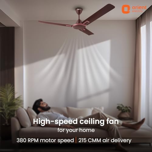 Image of Orient Electric 1200mm Apex Cruise Ceiling Fan for Home | BEE 1 Star Rated Energy Efficient Fan|Outstanding Performance | 2 Years Warranty by Orient | Galaxy Brown