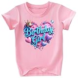 IDOPARAS Cute Birthday Girl Shirts 5th 6th Birthday Outfits T-Shirt for 5 6 Year Old Girls Birthday Gifts