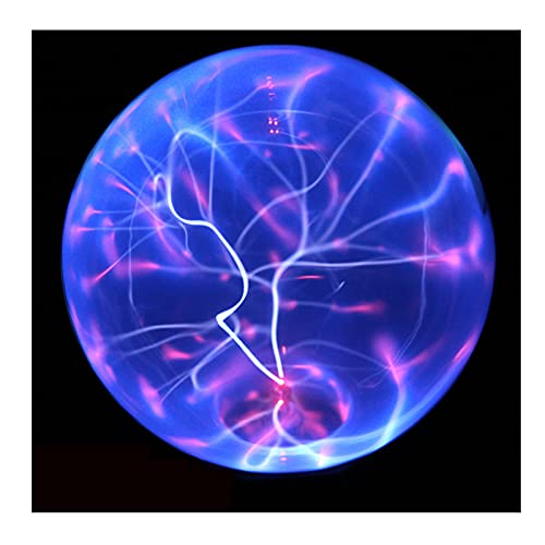 AXTMR Lampada a Sfera al Plasma Gigante Blu Unisex, Palla statica Che può Essere Toccata e controllata dal Suono, Globo al Plasma Magico a induzione scientifica,touch10.5in,Size