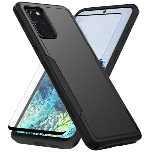 Asuwish Coque de téléphone pour Samsung Galaxy S20 Plus S20+ 5G avec Protection d'écran en Verre trempé et Coque de Protection intégrale Hybride Fine S20+5G S20plus 20S + S2O S 20 20+ G5 Femme Homme