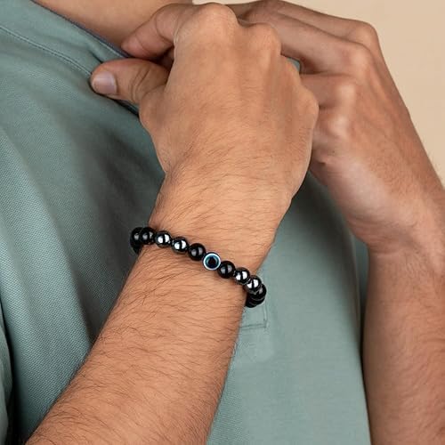Mesmerize Evil Eye Protection Bracelets with Mag Snap Closure | Unisex Collection | Original Stones to avoid negative energy | Durable Mag Snap 2 Magnetic Closure | Lab-Tested Certificate & 6-Month Warranty Included.