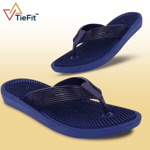 Image of TieFit Men's Super Soft Home, Beach, Bathroom, Outdoor Slippers, Anti-Slip Thick Sole, Ergonomic Slipper (UK 6-9)