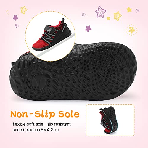 Barerun Toddler/Infant Boys Girls Shoes Running/Walking Sports Sneakers Baby Sneakers Black Size 8 Toddler #TOP4