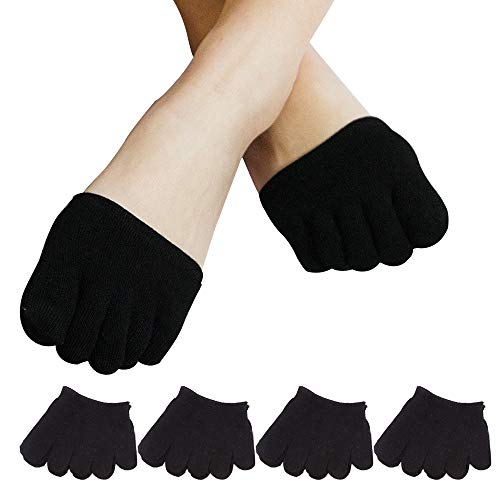 REKYO 10 paar katoenen teen topper sokken voor vrouwen Peep Toe Sokken Voorvoet Sokken Toe Cover Half Palm Sokken voor Pumps en Erwten Schoenen