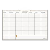 AT-A-GLANCE WallMates Self-Adhesive Dry-Erase Monthly Planning Surface, White, 18