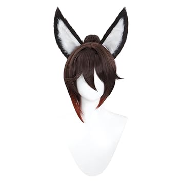 Tingyun Cosply Wig Brown Gradient Red Brown 45cm 17inch Tingyun-BRO-2