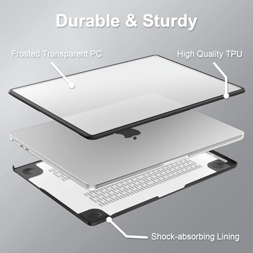Image of AKIT Case for MacBook Air 15 Inch M5 M4 M3 M2 Chip 2026-2023, Clear | A3448 A3241 A3114 A2941,3 in 1 Kit,[Anti-Cracking] Scratches&Fingerprints Resistant TPU Bumper Shell,Work,Study,Vacation